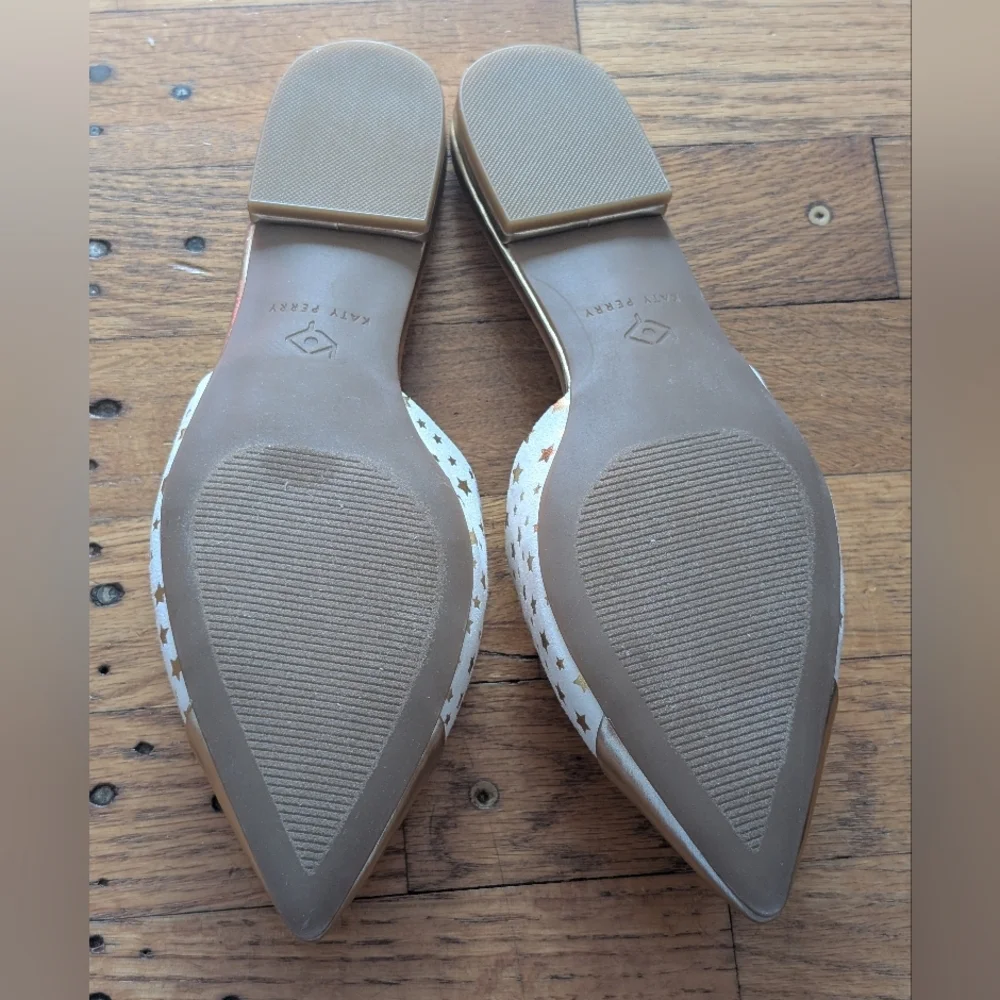 Katy Perry Collections Gold and Cream Star Mules - Picture 5 of 6